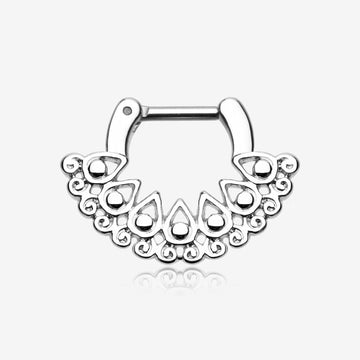Arioso Filigree Septum Clicker-Steel